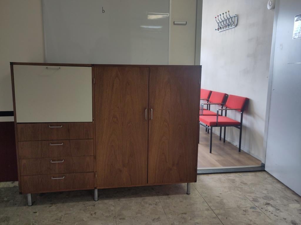 Vintage Pastoe kast CT71 Made to Measure wandkast hout teak, Huis en Inrichting, Ophalen, Gebruikt, ., 100 tot 150 cm