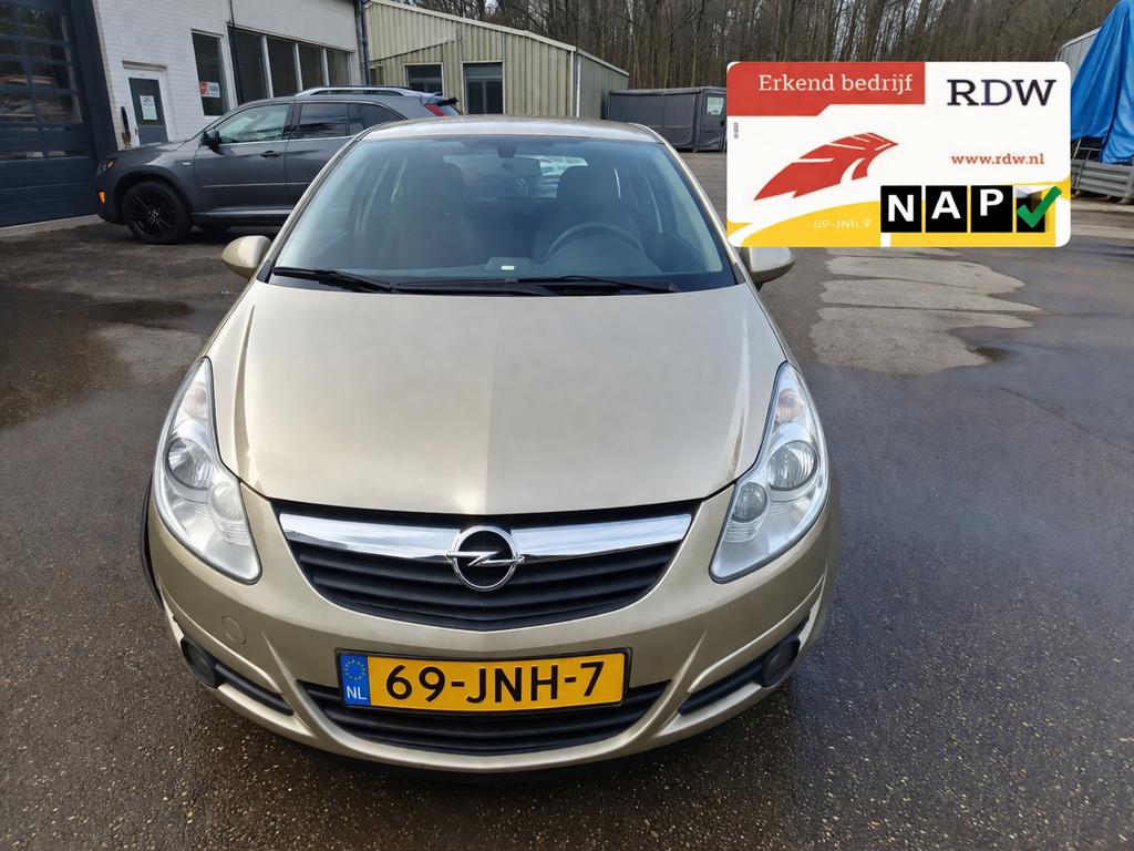 Opel Corsa 1.4 16V 5D 2009 Beige, Auto's, Opel, Voorwielaandrijving, 1063 kg, Zwart, 4 cilinders