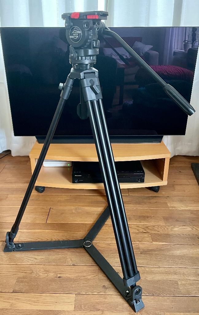 Sachtler FSB 4 + DA 75 L1 statief + Sideloadplate, draagtas, Audio, Tv en Foto, Fotografie | Professionele apparatuur, Gebruikt