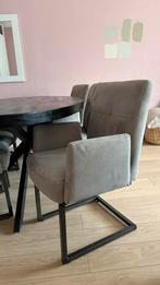 4 stoel met leuning, 2 x stoel zonder leuning, Huis en Inrichting, Stoelen, Ophalen, Gebruikt, Grijs, Vijf, Zes of meer stoelen