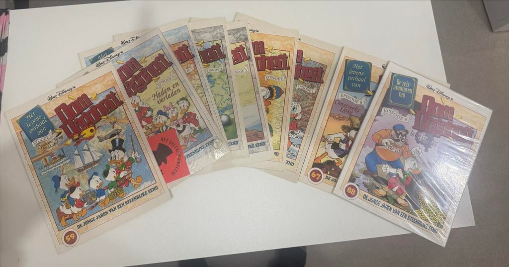 Oom Dagobert - het levensverhaal 1 t/m 9 + 5 losse albums, Complete serie of reeks, Ophalen of Verzenden, Zo goed als nieuw
