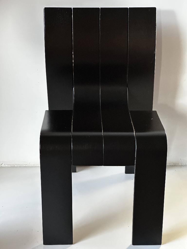 stripchair Gijs Bakker, Huis en Inrichting, Stoelen, Ophalen, Gebruikt, Bruin, Eén