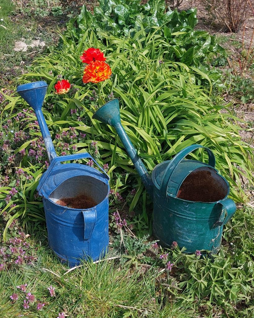 *** leuke gekleurde zinken gieters ***, Ophalen, Gebruikt, Overige materialen