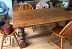 Handgemaakte massieve tafel met wervelpoten, Antiek en Kunst, Antiek | Meubels | Tafels, Ophalen