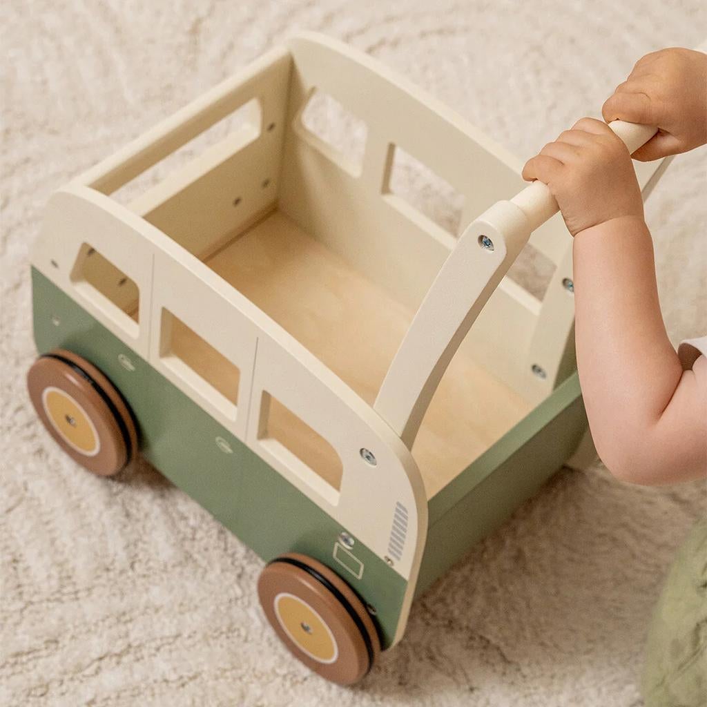 Little Dutch Houten Loopwagen Vintage Busje, Ophalen, Gebruikt, Overige typen, Met wieltjes