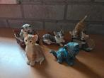 4 katten beeldjes, figuur, beeld, kat, poes, poezen, Ophalen of Verzenden, Zo goed als nieuw, Dier