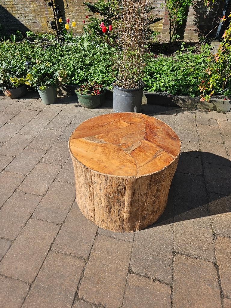 bijzettafel, Huis en Inrichting, Tafels | Salontafels, Ophalen, Gebruikt, 50 tot 100 cm, Rond