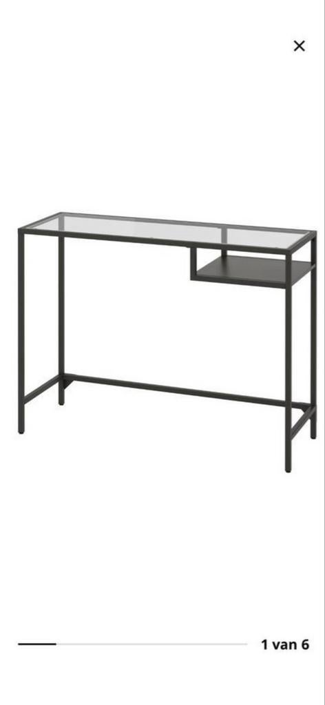 Ikea laptoptafel / haltafel met glazen blad - Den Bosch, Ophalen, Gebruikt