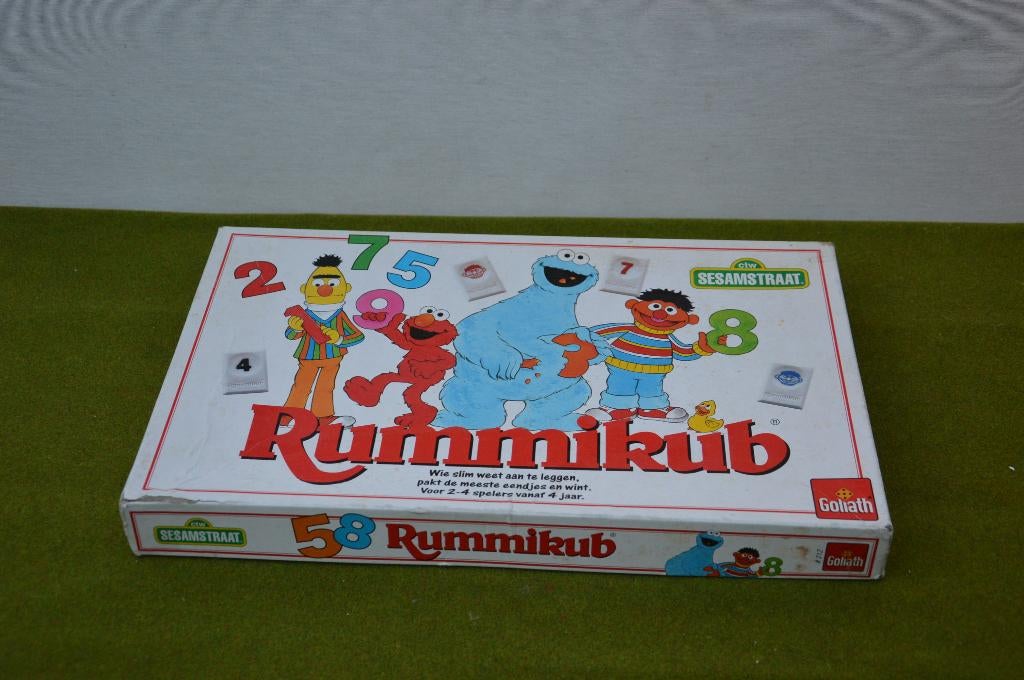 bordspel Rummikub Sesamstraat Goliath Kindereditie vanaf 4ja, Een of twee spelers, Ophalen of Verzenden, Gebruikt, Gollath
