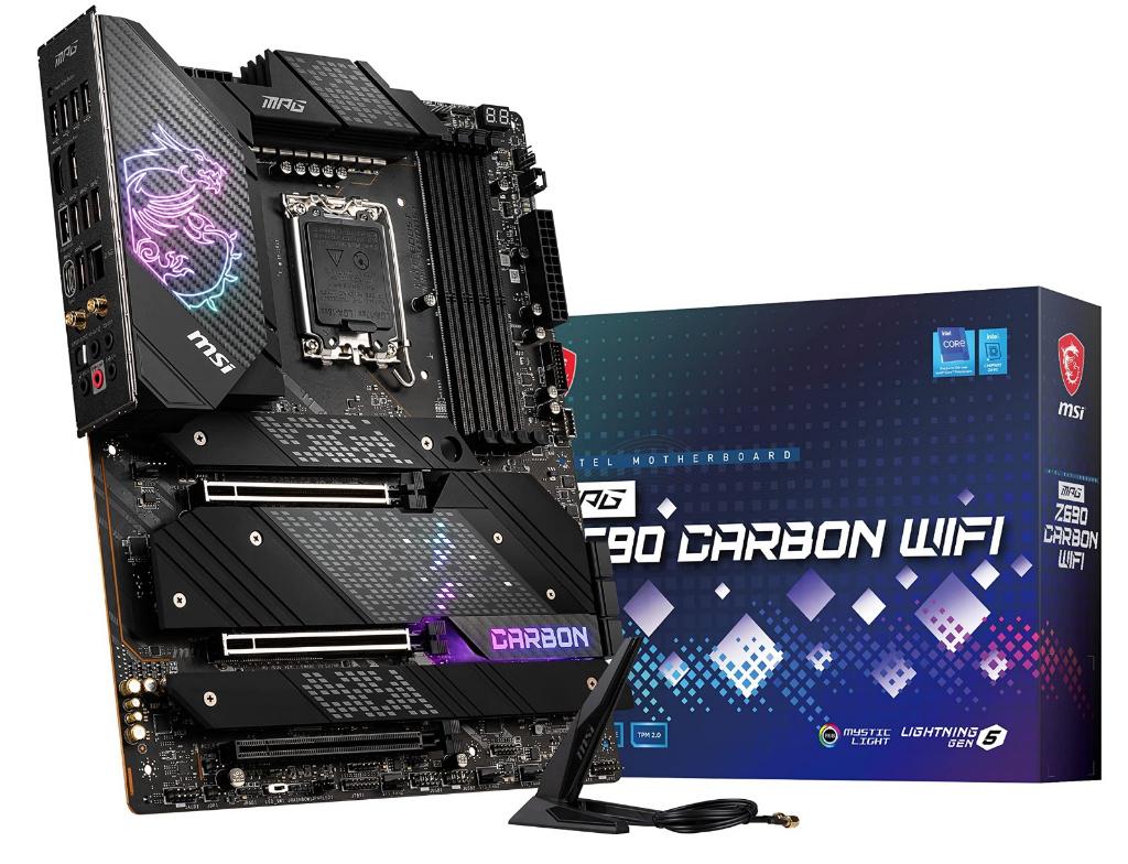 MSI MPG Z690 CARBON WIFI Moederbord, Computers en Software, Moederborden, Ophalen of Verzenden, Zo goed als nieuw, ATX, DDR5