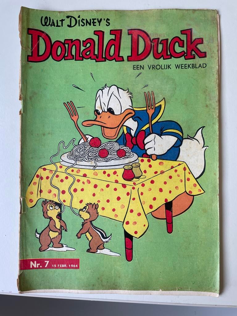 Donald Duck Weekblad Nr. 7 - 15 Februari 1964, Eén stripboek, Ophalen of Verzenden, Gelezen