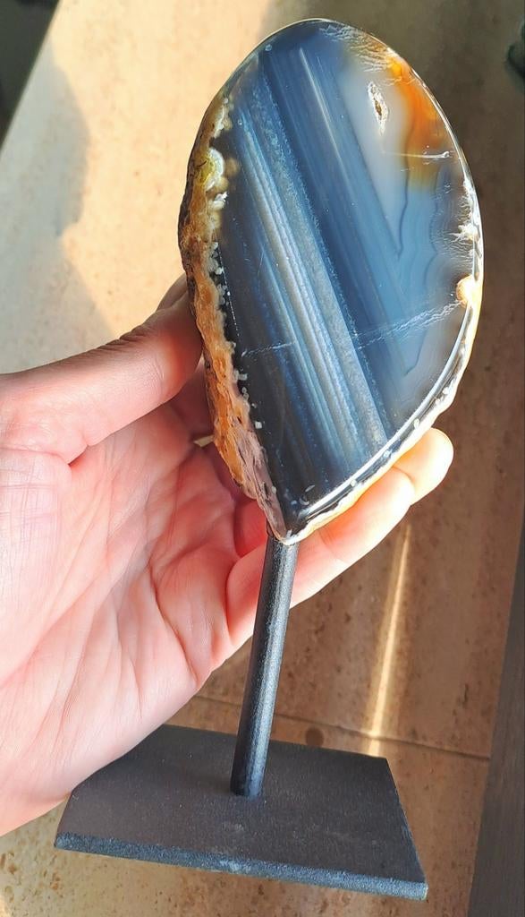 Agaat standaard - 15,5cm hoog, 539 gram, Ophalen