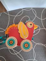 Djeco Trek Kip Houten Speelgoed, Ophalen of Verzenden, Gebruikt, Overige typen, Met wieltjes