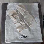 Zara witte sandalen met hak - maat 39, Gedragen, Wit, Zara, Sandalen of Muiltjes
