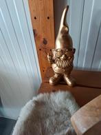 Nieuwe gouden tuinkabouter met middelvinger, Ophalen of Verzenden, Nieuw, Kunststof, Tuinkabouter