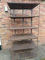 Vintage Metalen cortenstaal  stellingkast  wandkast, Ophalen