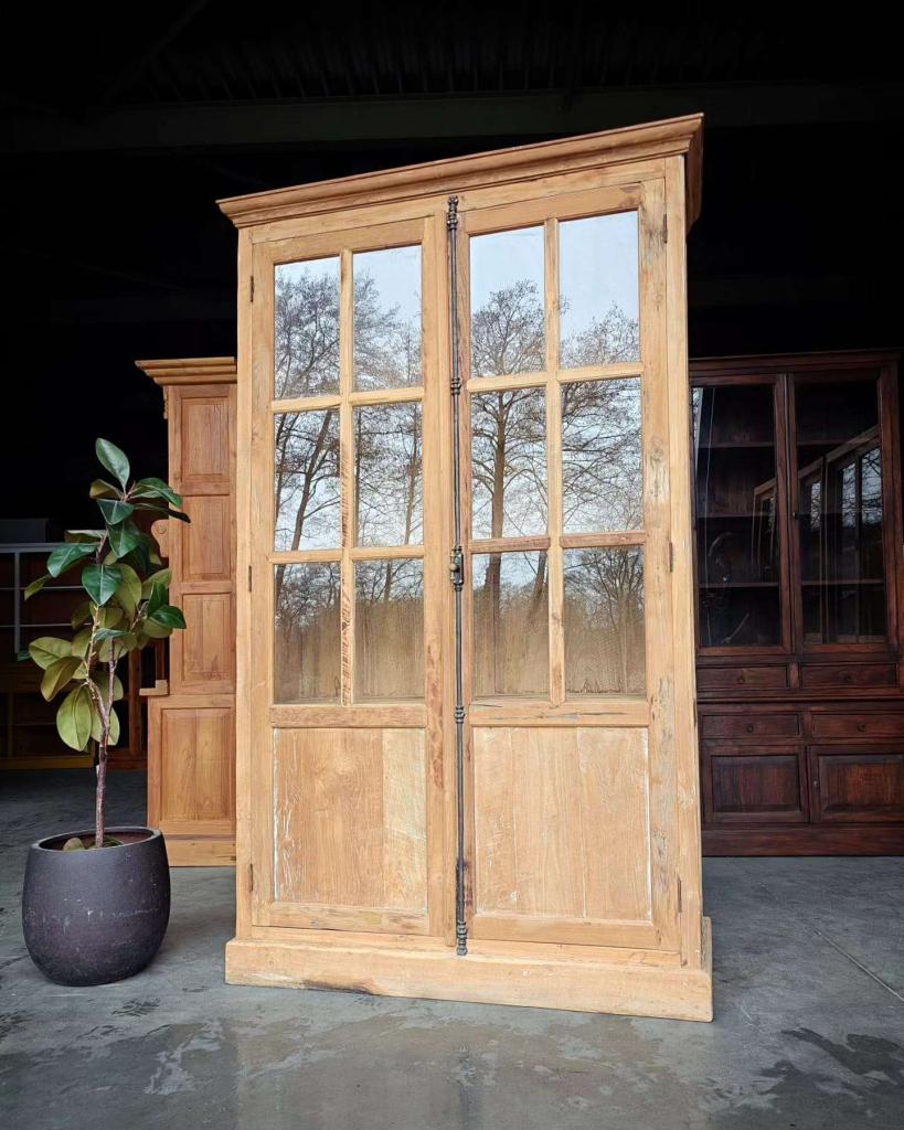 Franse Vitrinekast | Winkelkast | Buffetkast Teakhout #7631