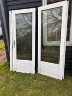 Hardhouten deuren, Doe-het-zelf en Verbouw, Kozijnen en Schuifpuien, 75 tot 150 cm, Deurkozijn, Ophalen of Verzenden, Zo goed als nieuw