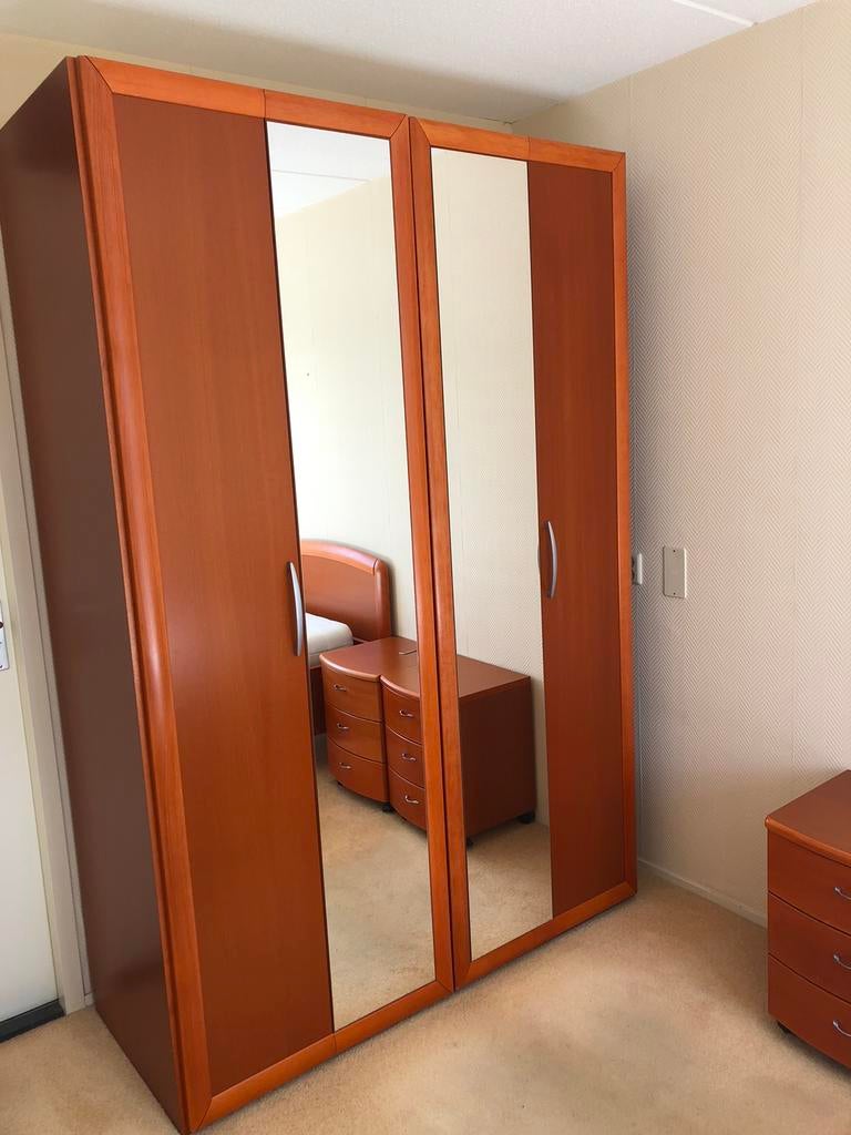 Kledingkast met harmonicadeuren met spiegels, Huis en Inrichting, Kasten | Kledingkasten, Ophalen, Met deur(en), Gebruikt, 150 tot 200 cm