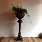 Antieke Franse Piedestal zuil met bloempot 1930’s Vintage, Ophalen, Antiek, Zo goed als nieuw, X