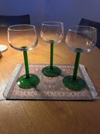 Luminarc wijnglazen met groene steel, Ophalen of Verzenden