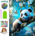 nr 90 Diamond Painting Pandabeer 50x40cm (rond), Verzenden, Noekies.com, Nieuw, Info@noekies.com