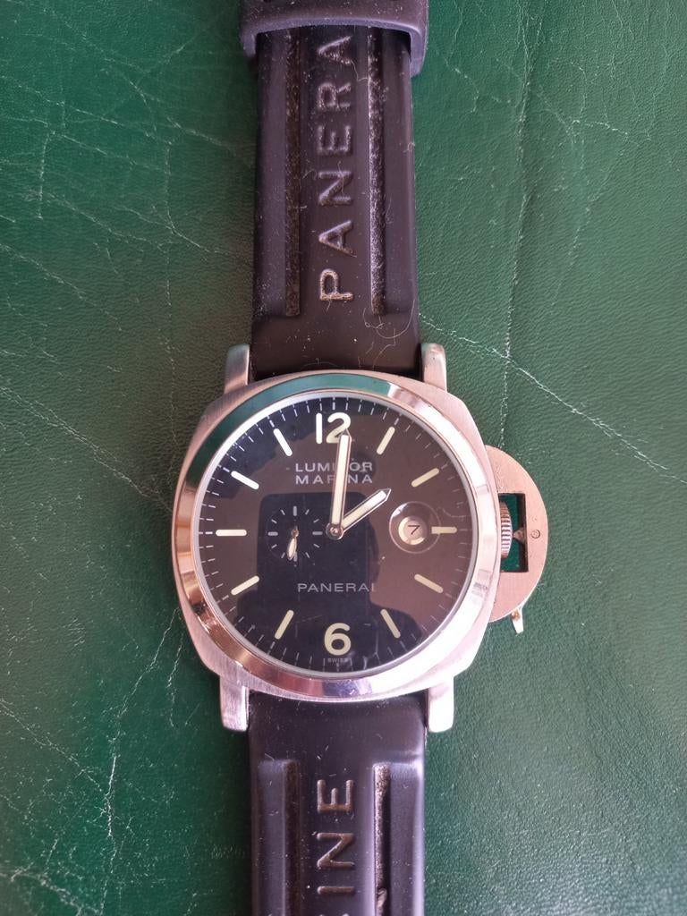 Panerai herenhorloge. Type Luminor Marina, Overige merken, Staal, Overige materialen, Ophalen of Verzenden