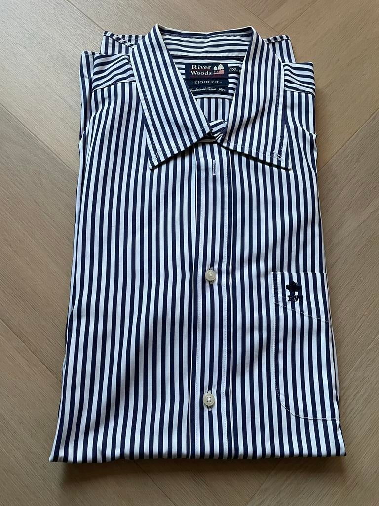 River Woods Overhemd - Maat 2XL - Zeer Goede Staat, Kleding | Heren, Overhemden, Ophalen of Verzenden, Gedragen, Blauw, Overige halswijdtes