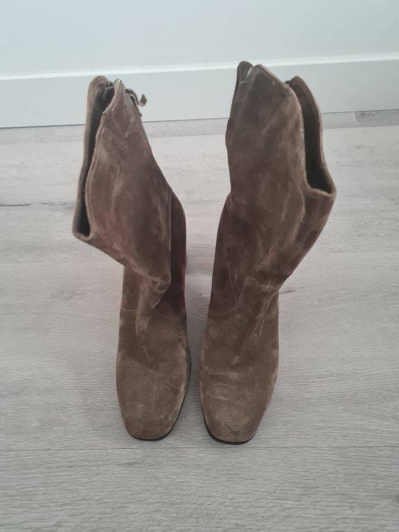 bruin suede enkellaarzen maat 41 (7.5) Kennel & Schmenger, Bruin, Lage of Enkellaarzen, Ophalen of Verzenden, Zo goed als nieuw
