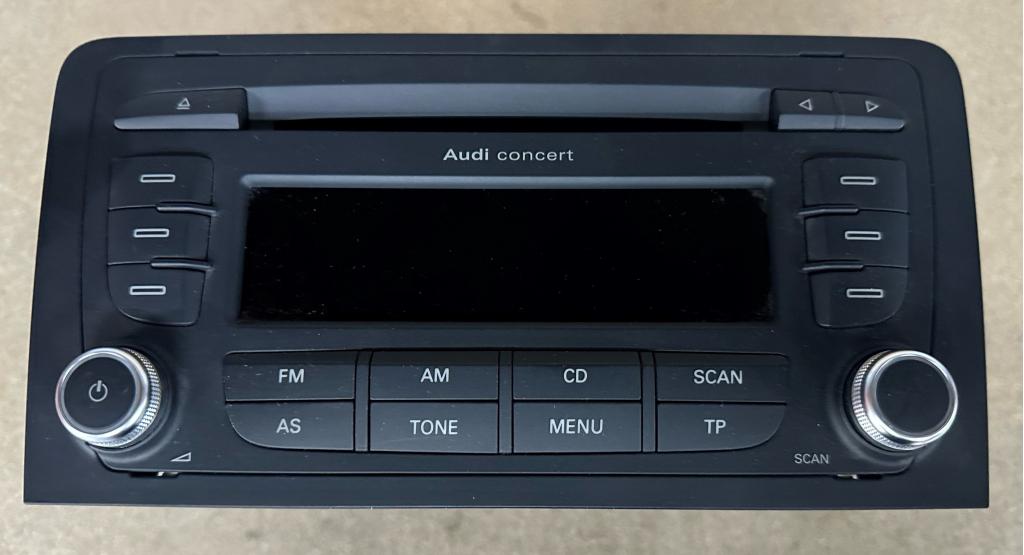 Audi Concert Radio, Niet ingevuld, Niet ingevuld, Niet ingevuld, Audi