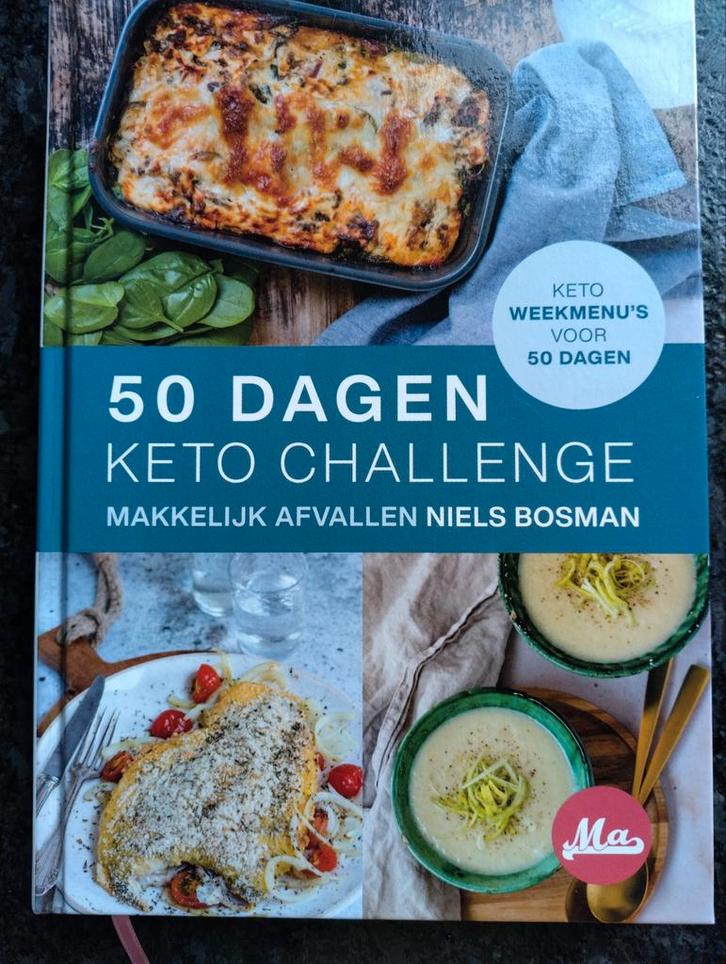 50 Dagen Keto Challenge - Makkelijk Afvallen Niels Bosman, Boeken, Kookboeken, Zo goed als nieuw, Voorgerechten en Soepen, Hoofdgerechten