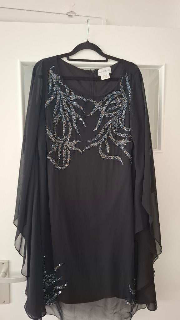 Amy Vermont Zwarte Galajurk met Pailletten Maat 46, Kleding | Dames, Galajurk, Zwart, Maat 42/44 (L), Ophalen of Verzenden