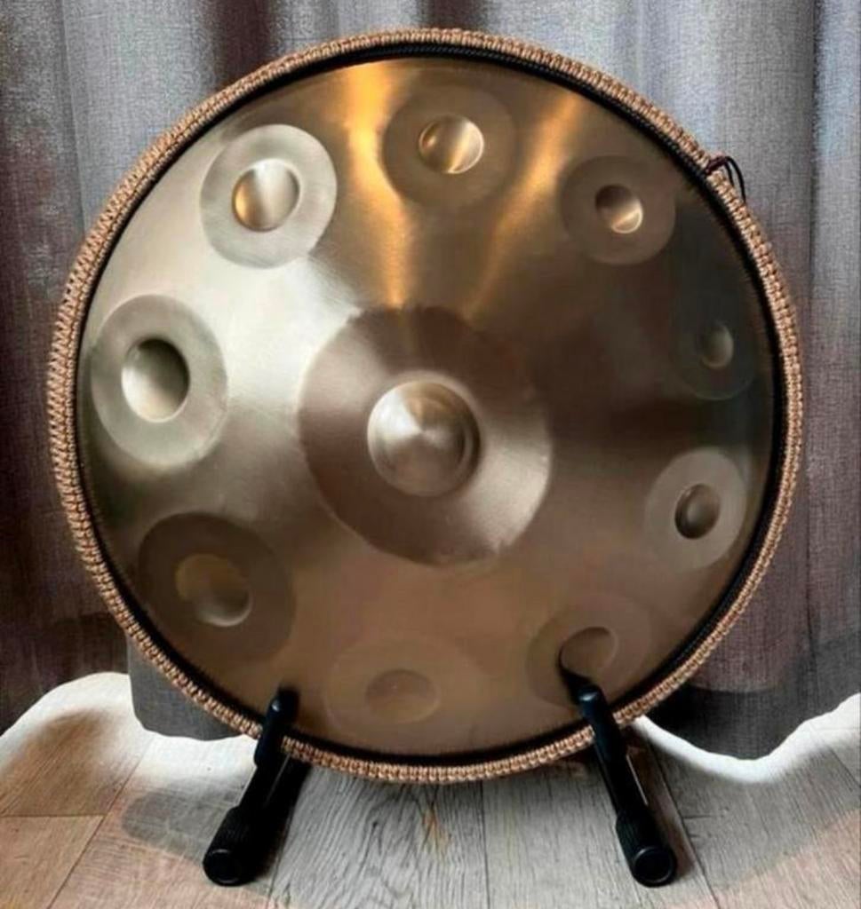 Prachtige gouden handpan 10 noten zgan, Muziek en Instrumenten, Ophalen of Verzenden, Zo goed als nieuw, Melodische percussie