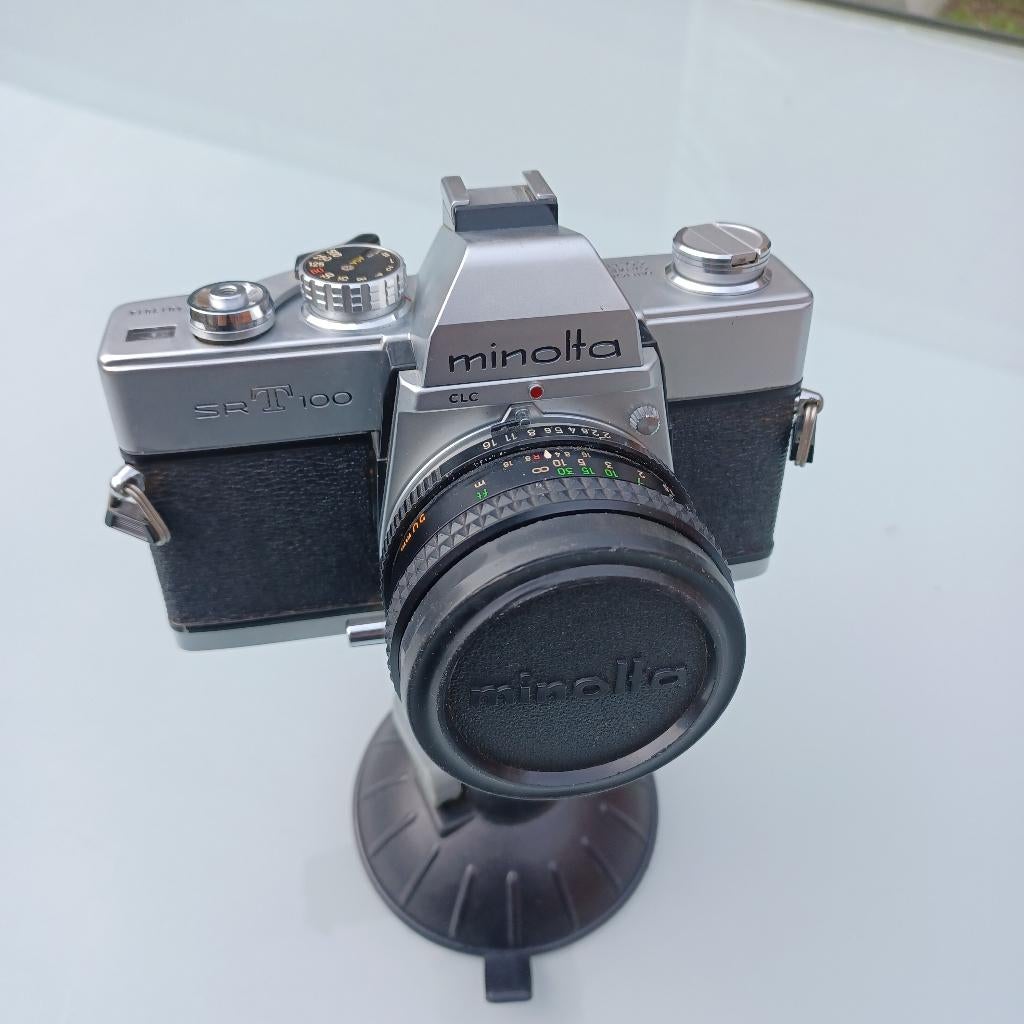 Perfecte Minolta SRT 100 35mm camera met 50mm lens, Audio, Tv en Foto, Fotocamera's Analoog, Ophalen of Verzenden, Gebruikt, Spiegelreflex