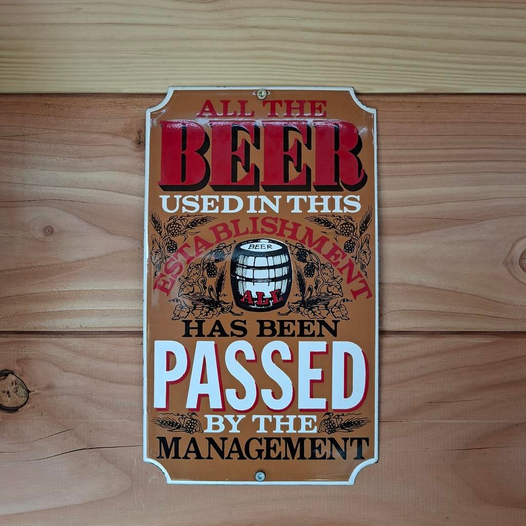 origineel engels bier emaille bord, Ophalen of Verzenden, Zo goed als nieuw, Reclamebord