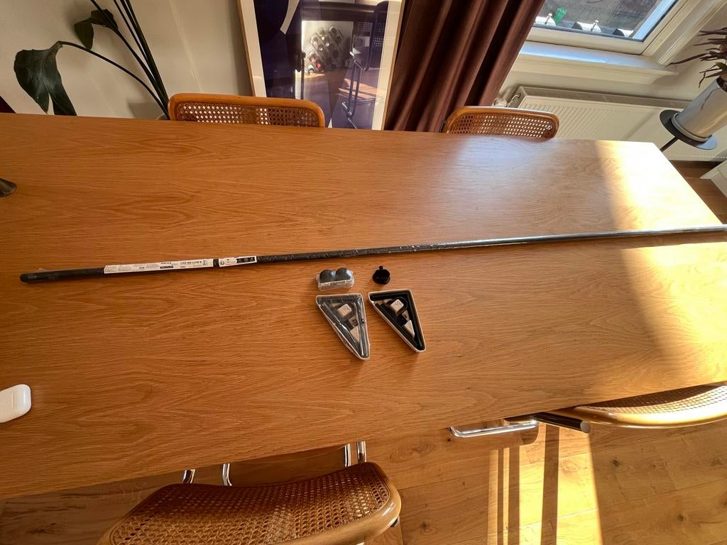 IKEA RÄCKA Gordijnroede Zwart 210-385 cm, Ophalen, Zwart, Nieuw, 200 cm of meer