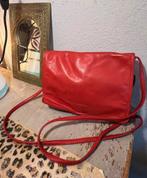 Vintage retro rood leren BREE damestas schoudertasje tasje, Ophalen of Verzenden, Zo goed als nieuw, Rood, Schoudertasje
