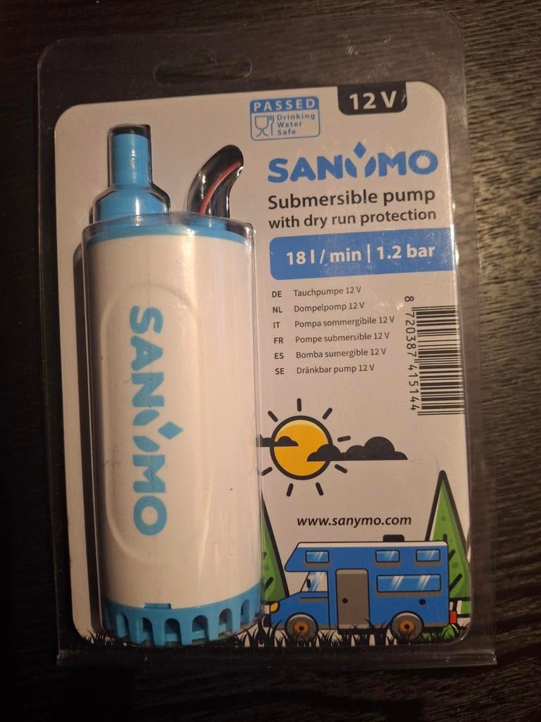 Nieuwe 12V waterpomp voor camper met droogloopbeveiliging, Ophalen of Verzenden, Nieuw