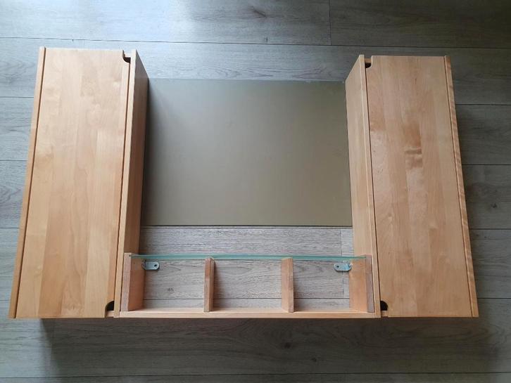 Badkamer kastjes met spiegel, Huis en Inrichting, Badkamer | Badkamermeubels, Gebruikt, Overige typen, Minder dan 100 cm, 100 tot 150 cm