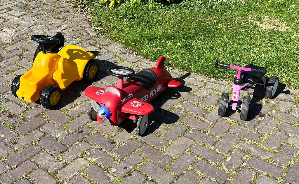 Loopfiets x 3 / Puky / JCB / Loopauto, Kinderen en Baby's, Ophalen, Gebruikt, Loopfiets