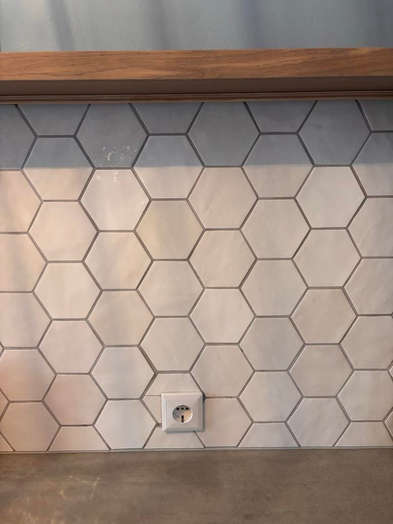 Witte hexacon wandtegels (2,28m2), Ophalen