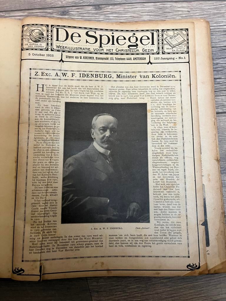 De Spiegel - Weekillustraie voor het chr. gezin 1918-1919, Ophalen