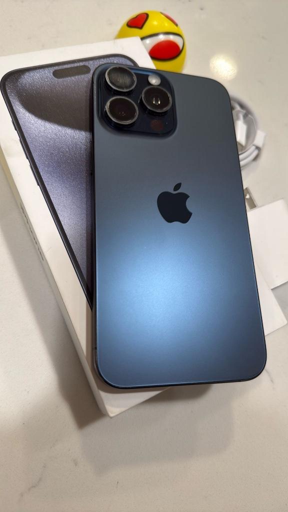 Apple iphone 15 pro 256 GB blue Titanium nieuwstaat garantie, Ophalen, Zo goed als nieuw, Overige typen, Apple iPhone