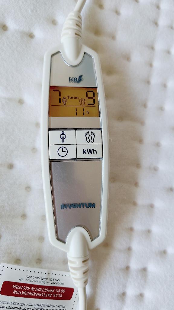 Elektrische onderdeken Inventum HN197V, Ophalen, Eenpersoons, Wit, Overige typen