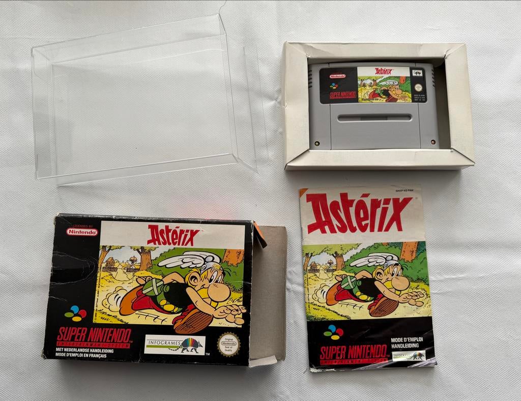 Snes spel ASTERIX met doos en handleiding, Spelcomputers en Games, Games | Nintendo Super NES, Ophalen, Gebruikt, 1 speler, Platform