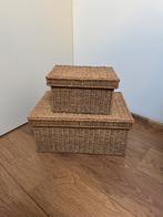2 Stuks zeegras manden met deksel in goede staat, Huis en Inrichting, Woonaccessoires | Schalen en Manden, Ophalen, Zo goed als nieuw