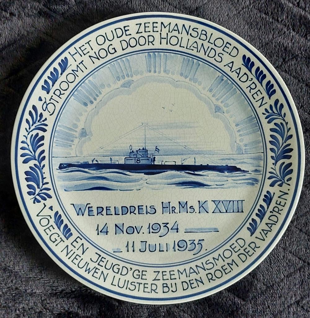 Delfts blauw bord van de Porceleyne fles, Antiek en Kunst, Ophalen of Verzenden