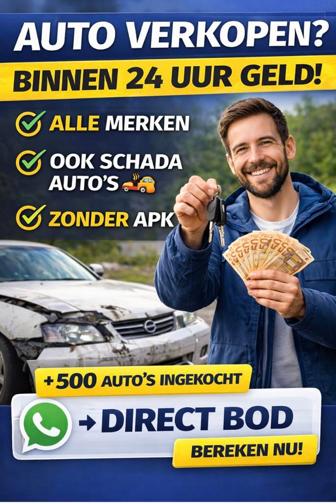 ️ Snel je auto kwijt? Gratis ophalen + Direct betaald!, Ophalen of Verzenden