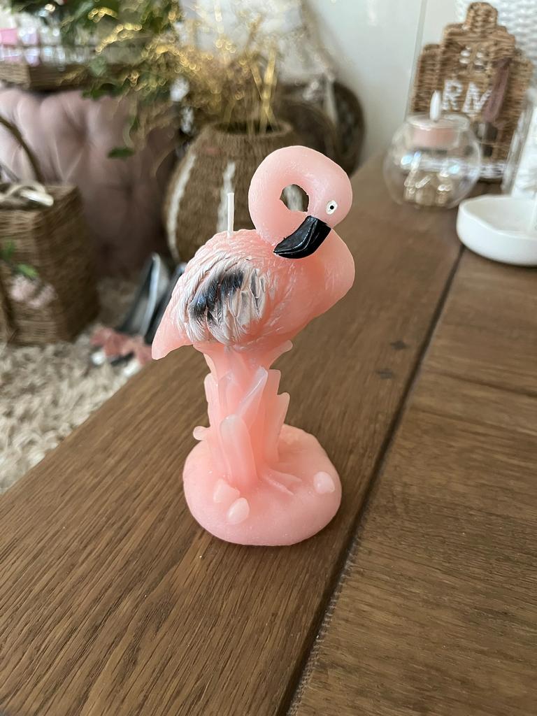 Te koop: flamingo kaars, Huis en Inrichting, Woonaccessoires | Kandelaars en Kaarsen, Overige materialen, Nieuw, Ophalen of Verzenden