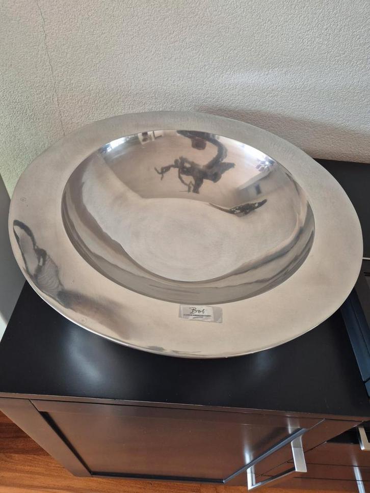 2 stuks Bob design ronde 45cm aluminium  design schaal, Antiek en Kunst, Kunst | Designobjecten, Ophalen of Verzenden
